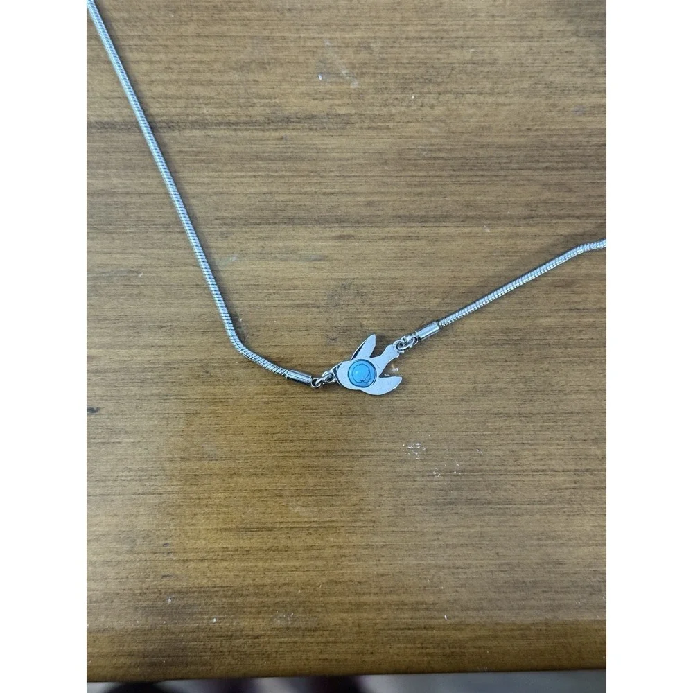 Marc Jacobs silver‎ bird necklace with blue stone